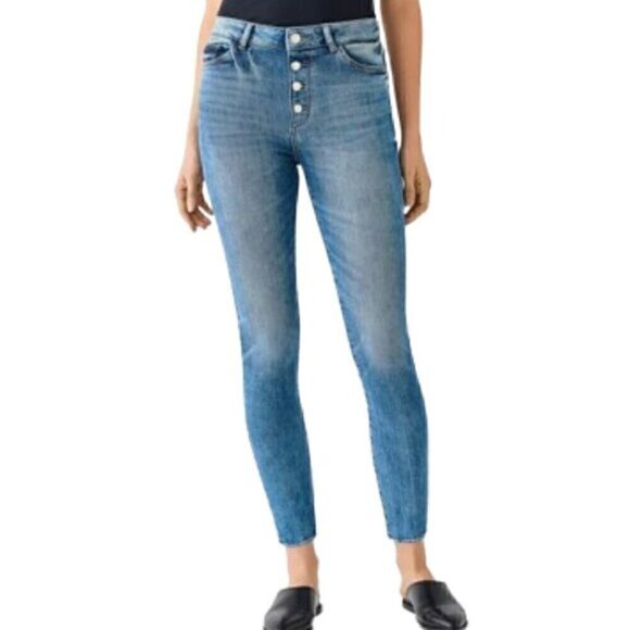 Anthropologie DL1961 High-Rise Farrow Ankle Dogwood Jeans - Picture 1 of 9